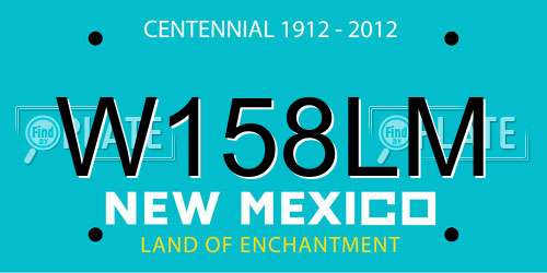 W158LM New Mexico License Plate