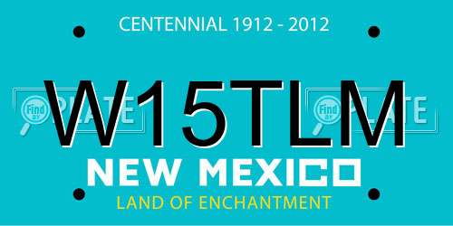 W15TLM New Mexico License Plate