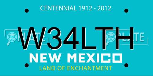 W34LTH New Mexico License Plate