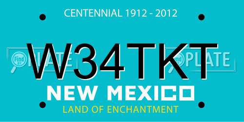 W34TKT New Mexico License Plate