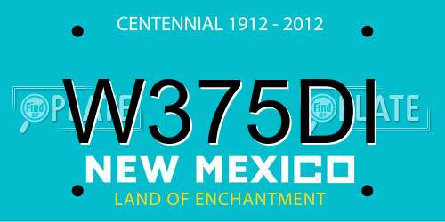 W375DI New Mexico License Plate