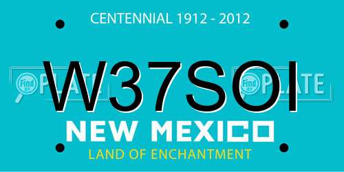 W37SOI New Mexico License Plate