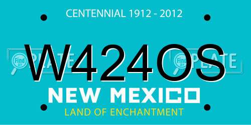 W424OS New Mexico License Plate