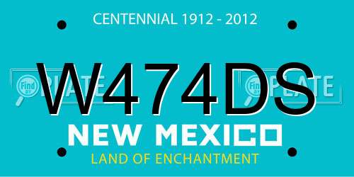 W474DS New Mexico License Plate