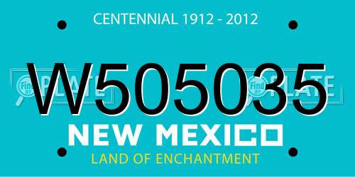 W505035 New Mexico License Plate