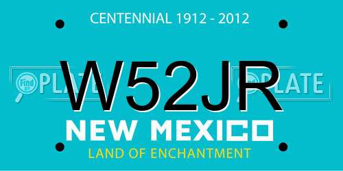 W52JR New Mexico License Plate