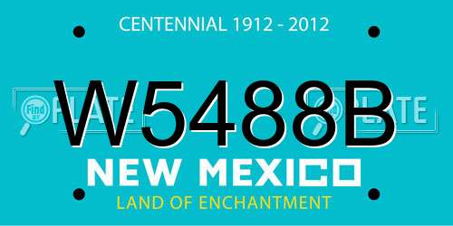 W5488B New Mexico License Plate