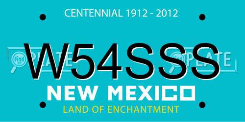 W54SSS New Mexico License Plate