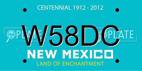 W58DC New Mexico License Plate