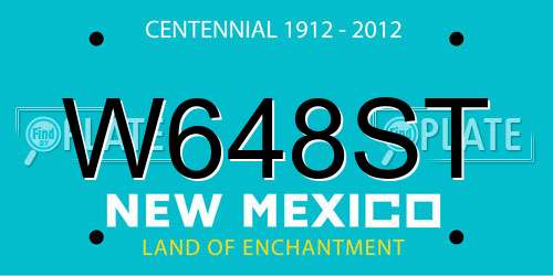 W648ST New Mexico License Plate
