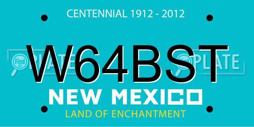 W64BST New Mexico License Plate