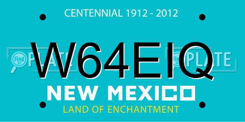 W64EIQ New Mexico License Plate