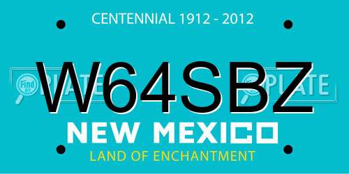 W64SBZ New Mexico License Plate