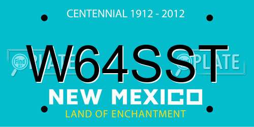 W64SST New Mexico License Plate