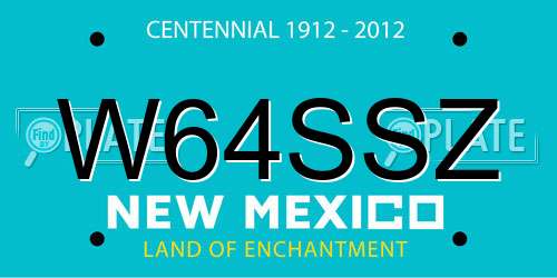 W64SSZ New Mexico License Plate
