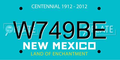 W749BE New Mexico License Plate