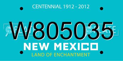 W805035 New Mexico License Plate