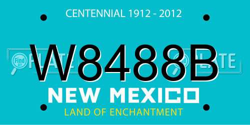 W8488B New Mexico License Plate