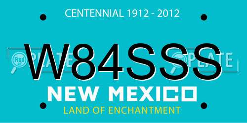 W84SSS New Mexico License Plate