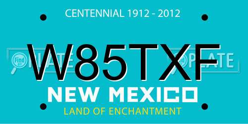 W85TXF New Mexico License Plate