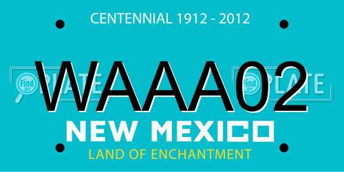 WAAA02 New Mexico License Plate