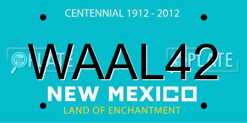 WAAL42 New Mexico License Plate