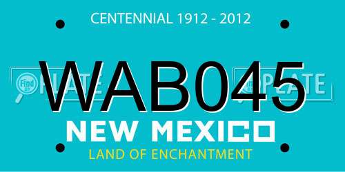 WAB045 New Mexico License Plate