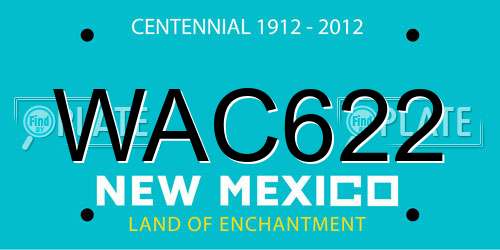 WAC622 New Mexico License Plate