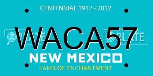 WACA57 New Mexico License Plate