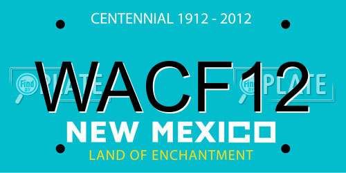 WACF12 New Mexico License Plate
