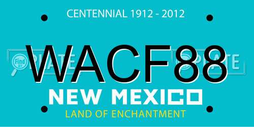 WACF88 New Mexico License Plate