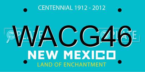 WACG46 New Mexico License Plate