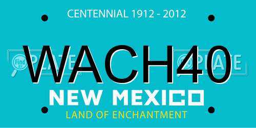 WACH40 New Mexico License Plate