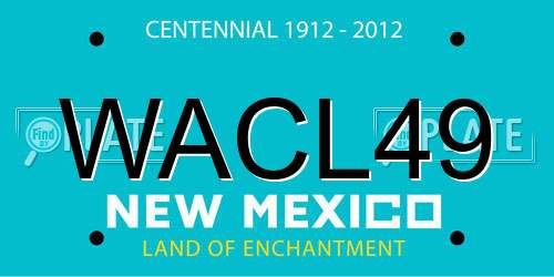 WACL49 New Mexico License Plate