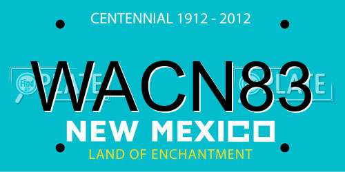 WACN83 New Mexico License Plate