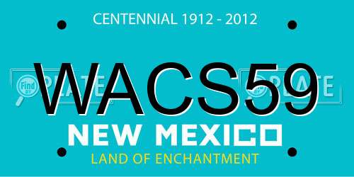 WACS59 New Mexico License Plate