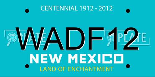 WADF12 New Mexico License Plate