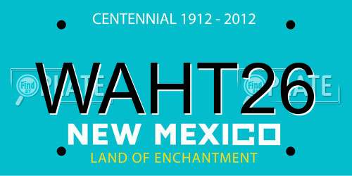 WAHT26 New Mexico License Plate