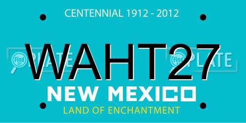 WAHT27 New Mexico License Plate