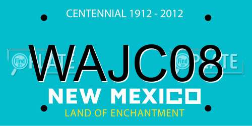 WAJC08 New Mexico License Plate