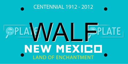 WALF New Mexico License Plate