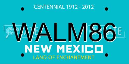 WALM86 New Mexico License Plate