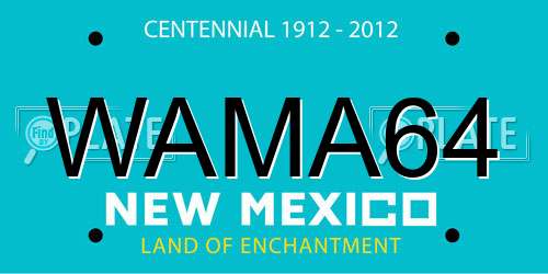 WAMA64 New Mexico License Plate