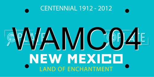 WAMC04 New Mexico License Plate