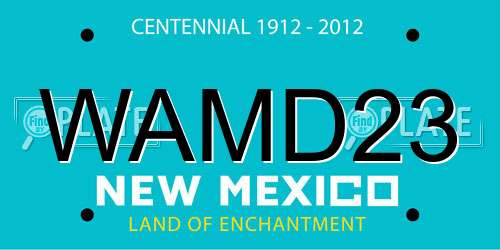 WAMD23 New Mexico License Plate