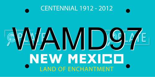 WAMD97 New Mexico License Plate