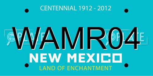 WAMR04 New Mexico License Plate