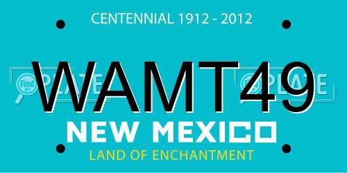 WAMT49 New Mexico License Plate