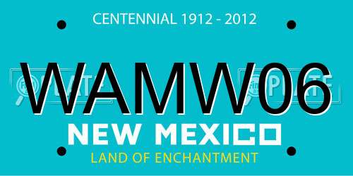 WAMW06 New Mexico License Plate