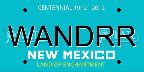WANDRR New Mexico License Plate
